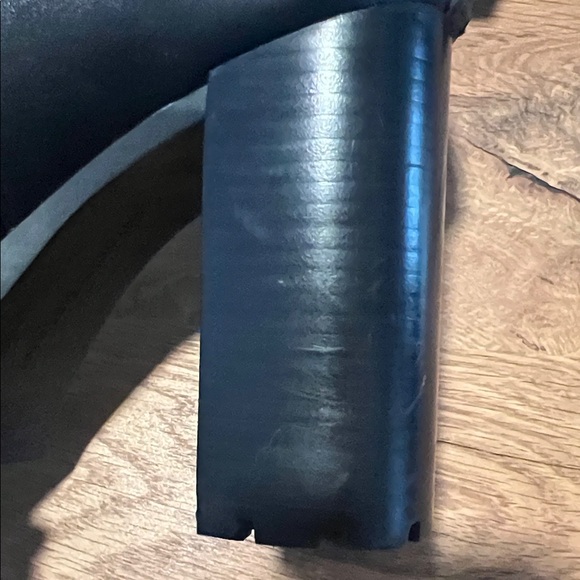 Antonio Melani Black Lug Sole Leather Ankle Boots 4” Block Heel Size 8.5 - Picture 10 of 14